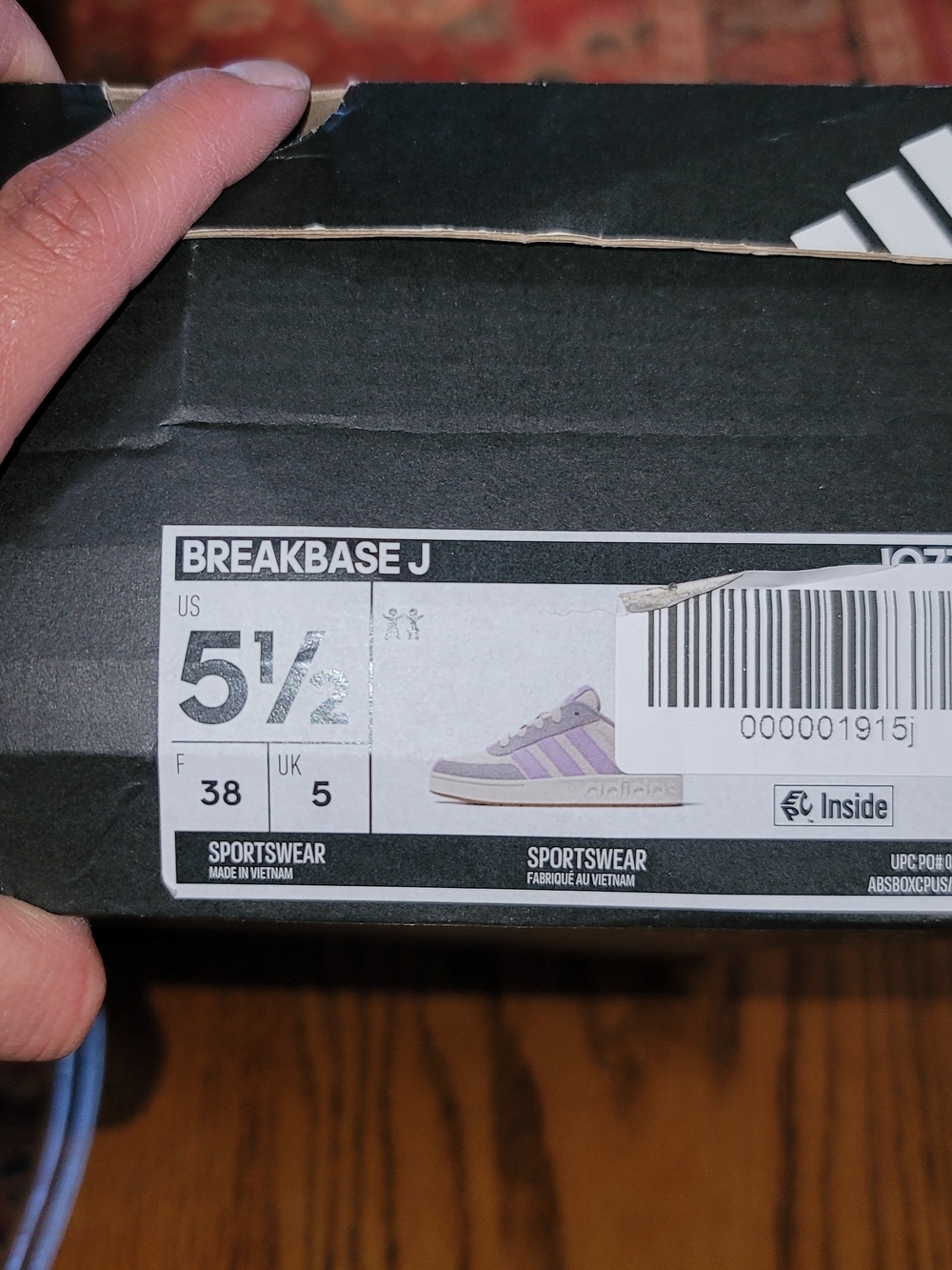 adidas Women's Lavender and Cream Retro Casual Sneakers - Picture 8 of 9